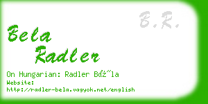 bela radler business card